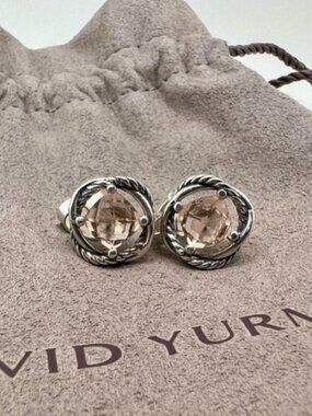 David Yurman Infinity Earrings Morganite